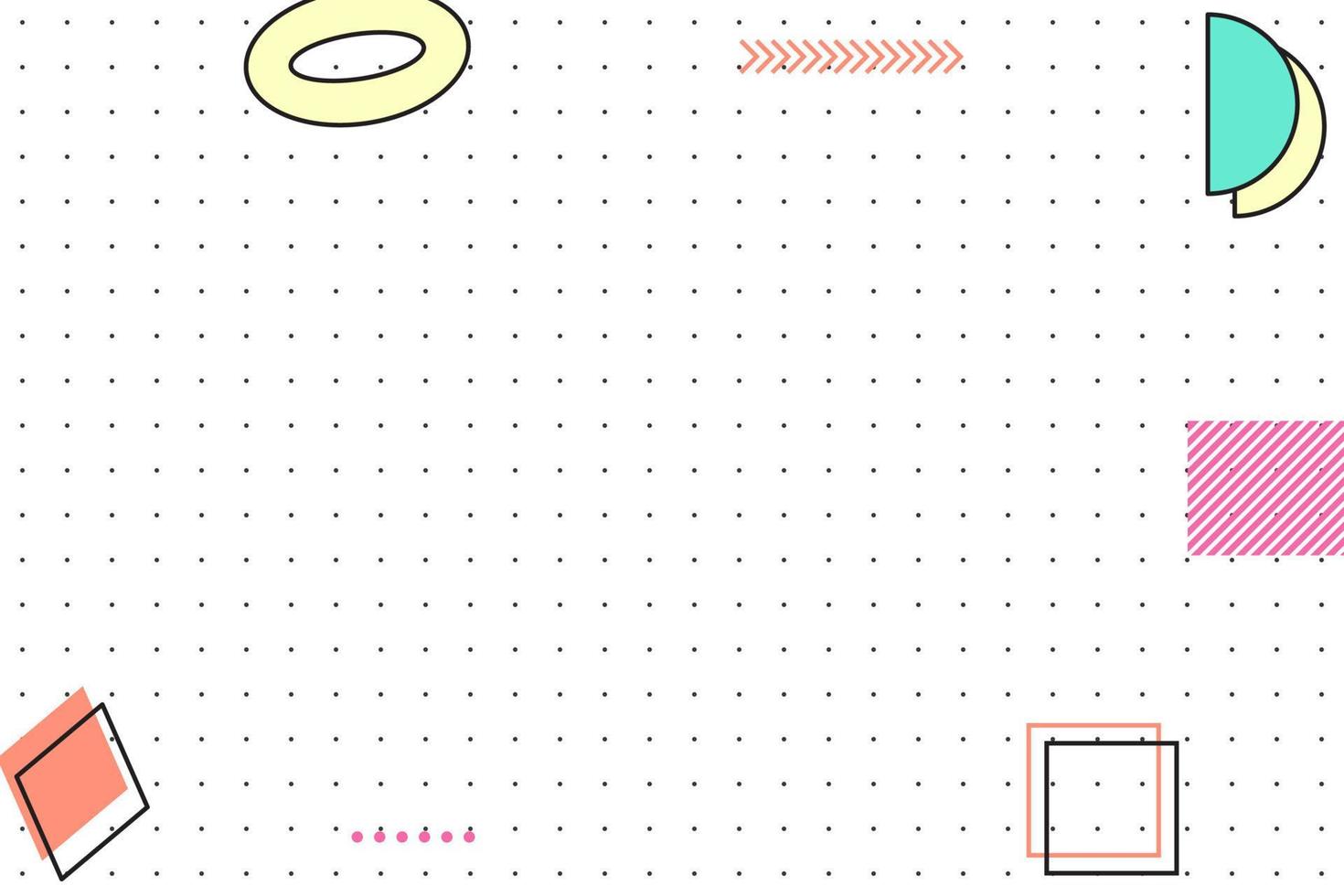 platt prickad rutnät geometrisk memphis bakgrund vektor