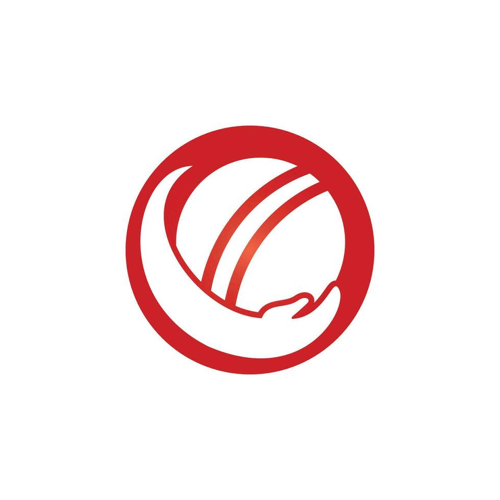 Cricket-Pflege-Vektor-Logo-Design. Cricket-Versicherungslogo-Designkonzept. vektor
