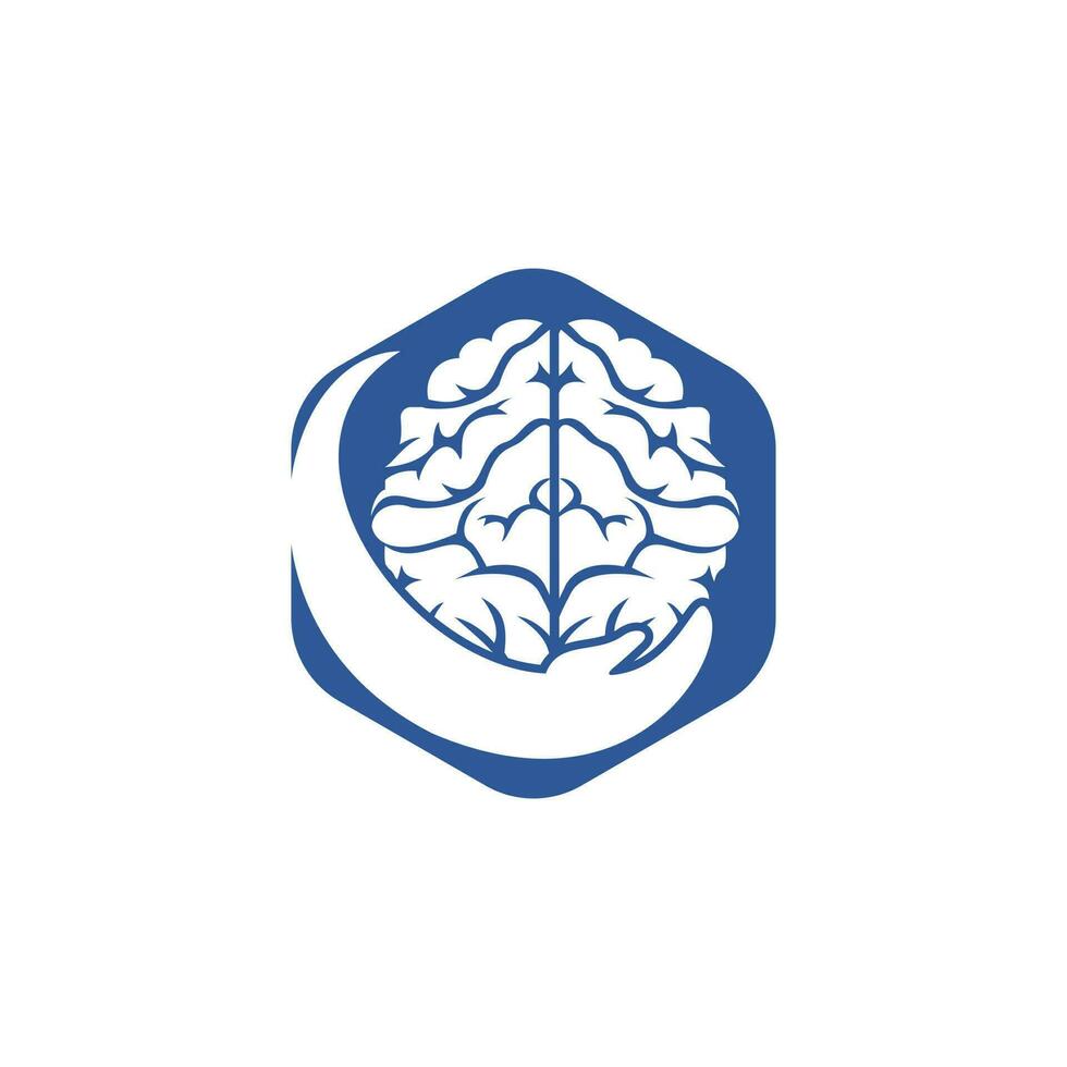 Gehirnpflege-Vektor-Logo-Design. Smart-Care-Logo-Design-Konzept. vektor