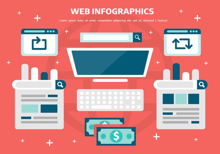 Kostenlose Web-Infografiken Vektor Hintergrund