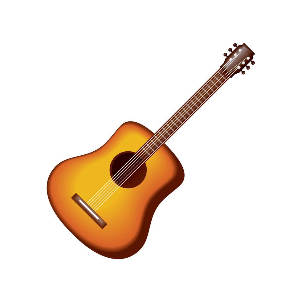 realistisches Gitarreninstrument vektor