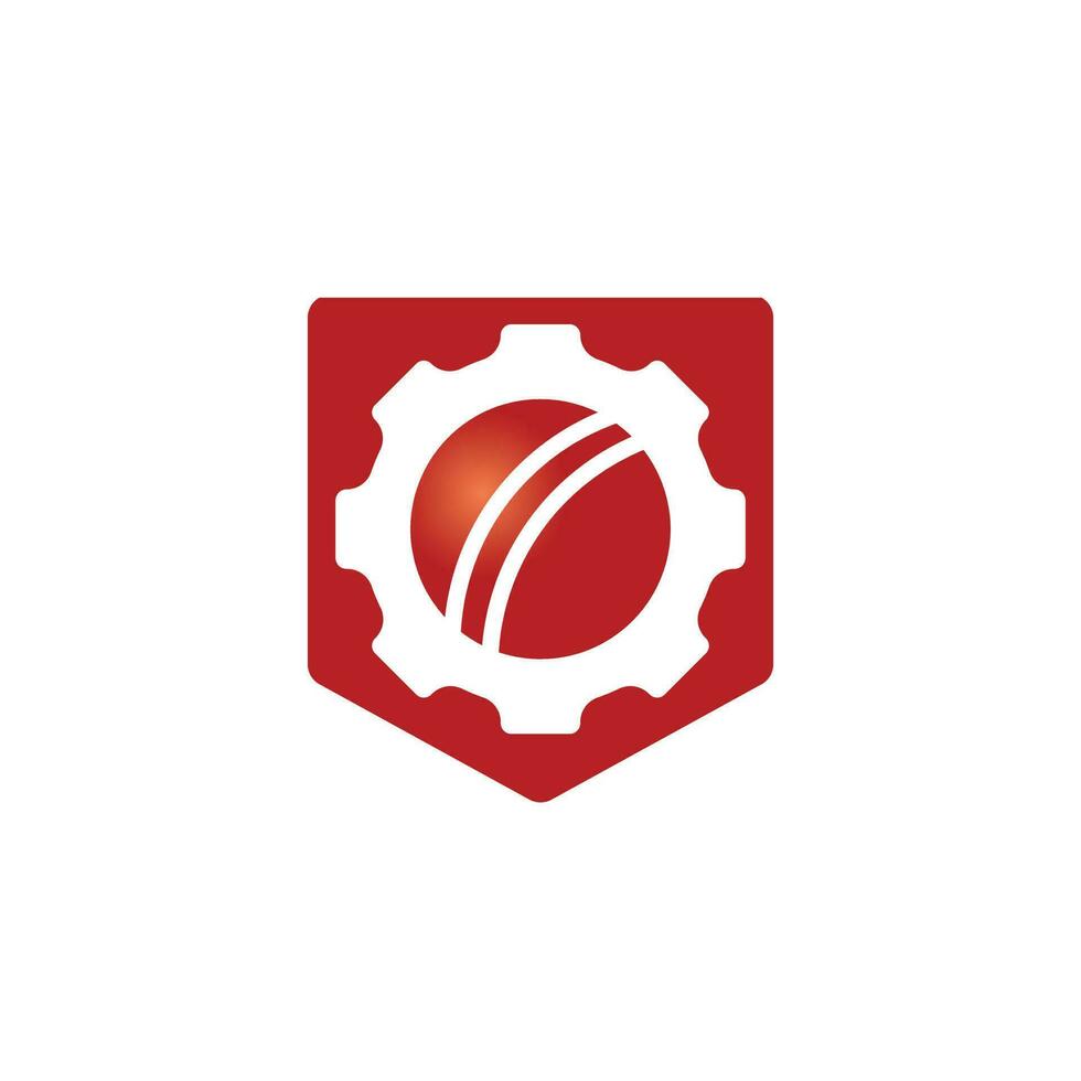 Cricket Gear Vektor-Logo-Design-Vorlage. vektor