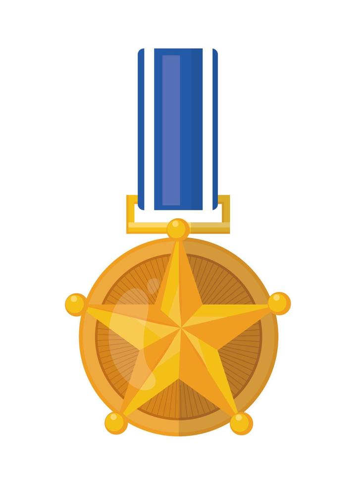 Medaille goldener Stern vektor