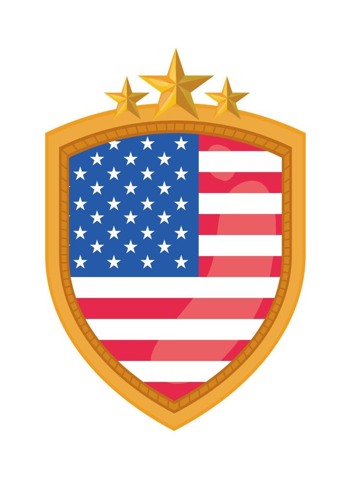 sköld usa flagga vektor