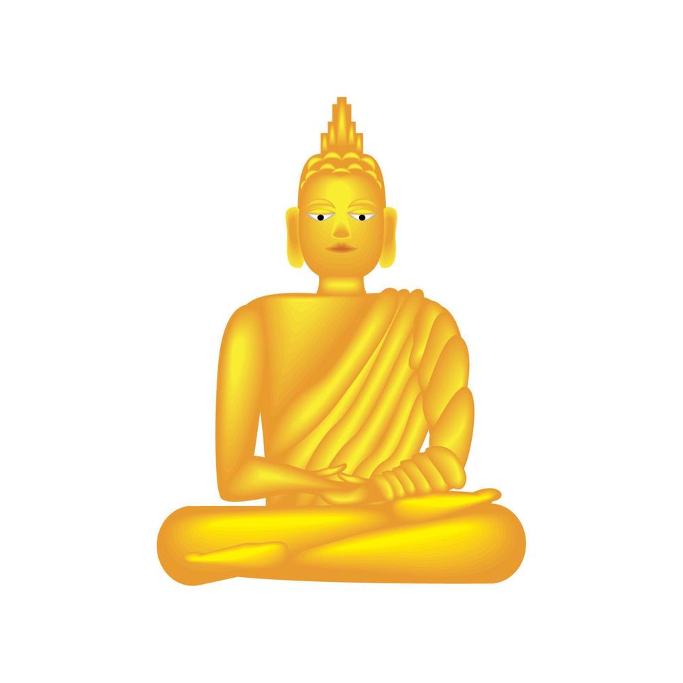 goldene Buddha-Statue vektor