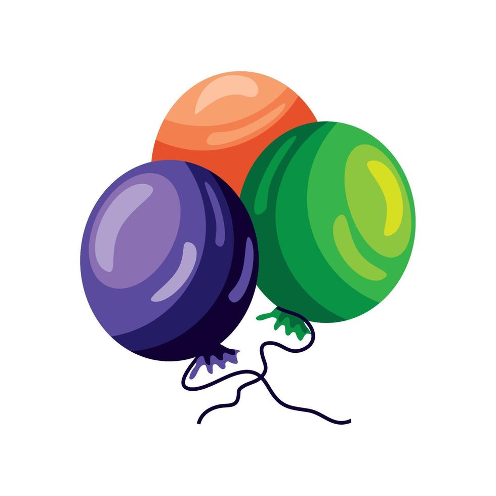 Ballons Dekorationssymbol vektor