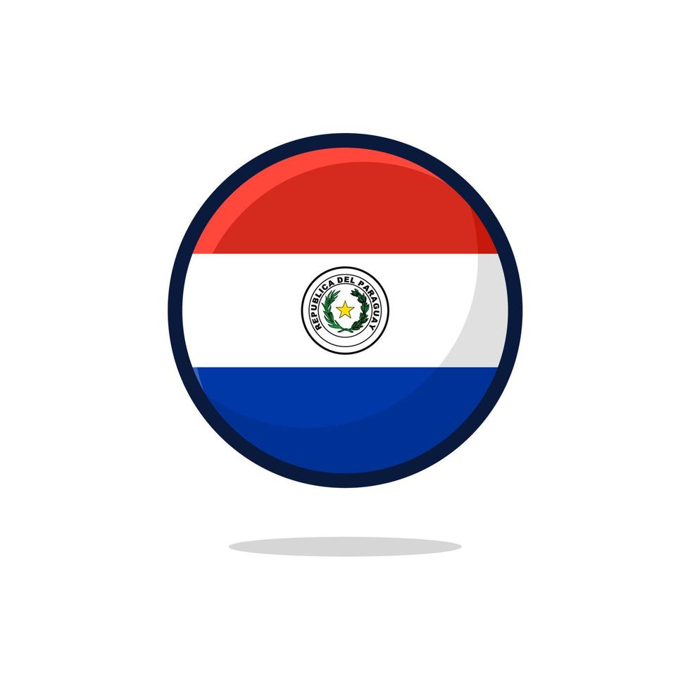 paraguay flagga ikon vektor