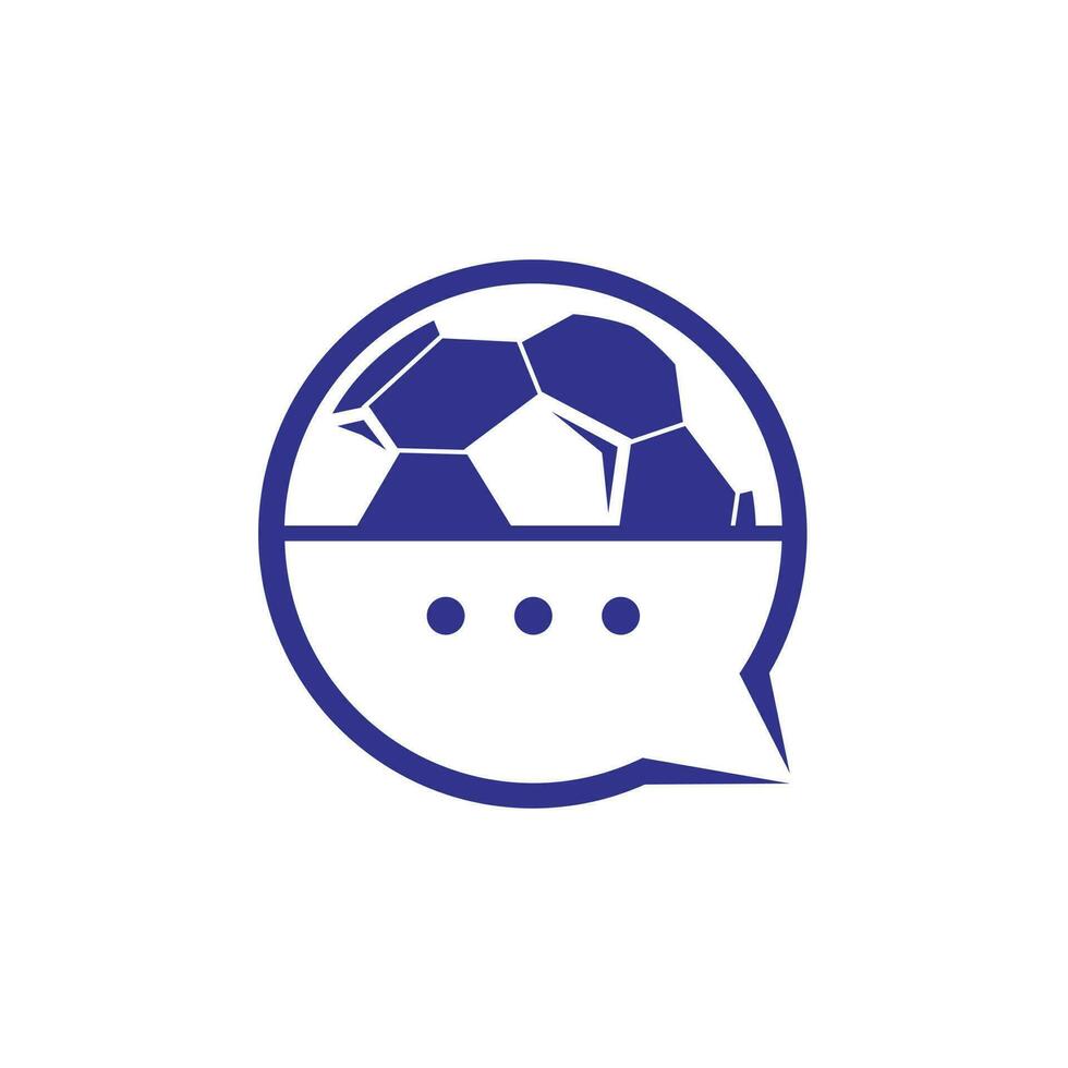 Fußball-Talk-Vektor-Logo-Design. Sport-Chat-Vektor-Logo-Design-Konzept. vektor