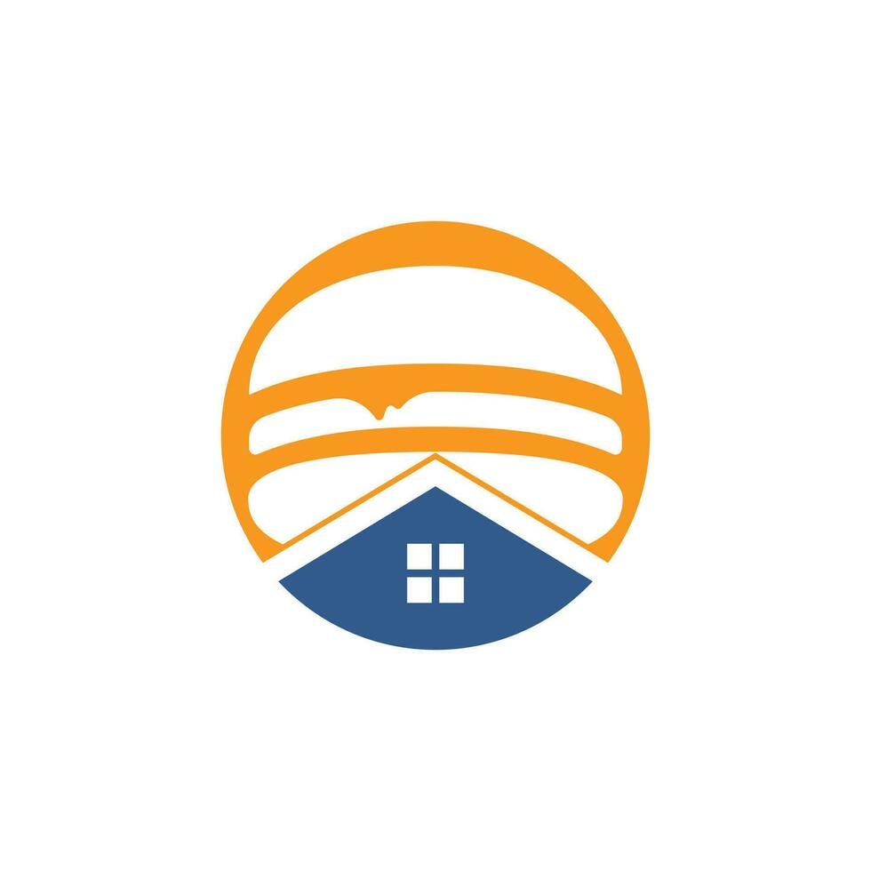 Burger-Haus-Vektor-Logo-Design. amerikanisches klassisches burgerhauslogo. vektor
