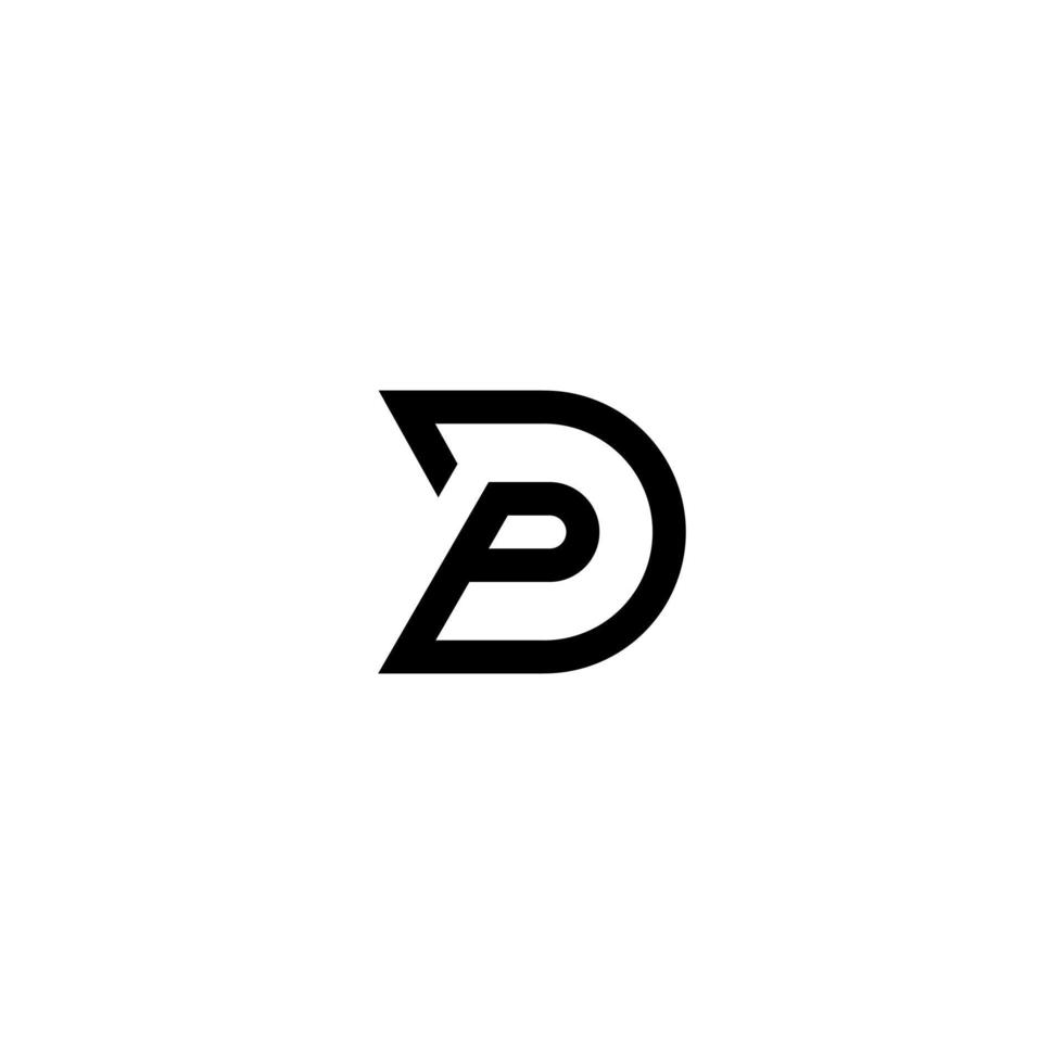 anfängliches pd-monogramm-logo-design dp-inspiration vektor