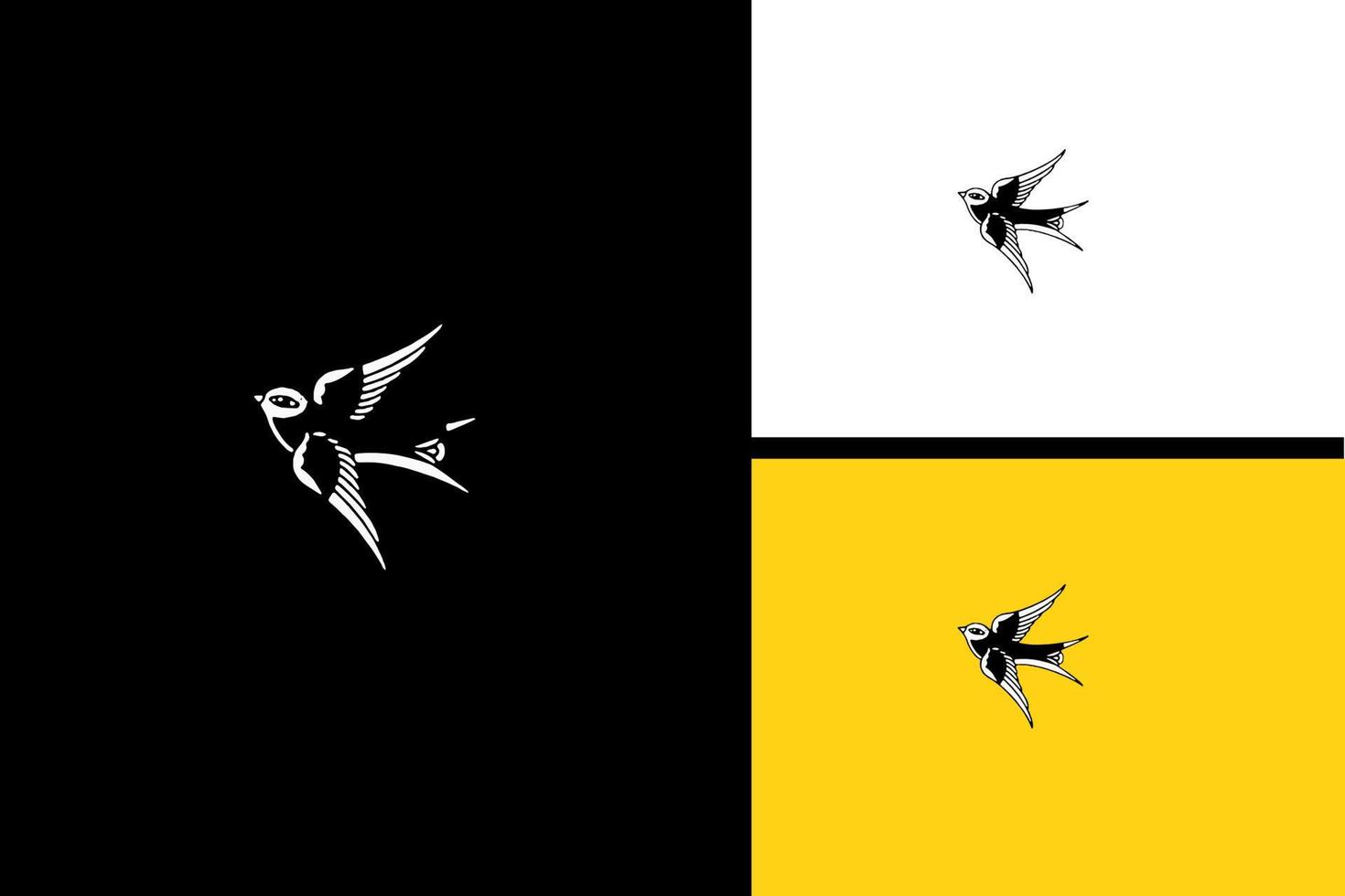 Vogel-Vektor-Illustration schwarz und weiß vektor