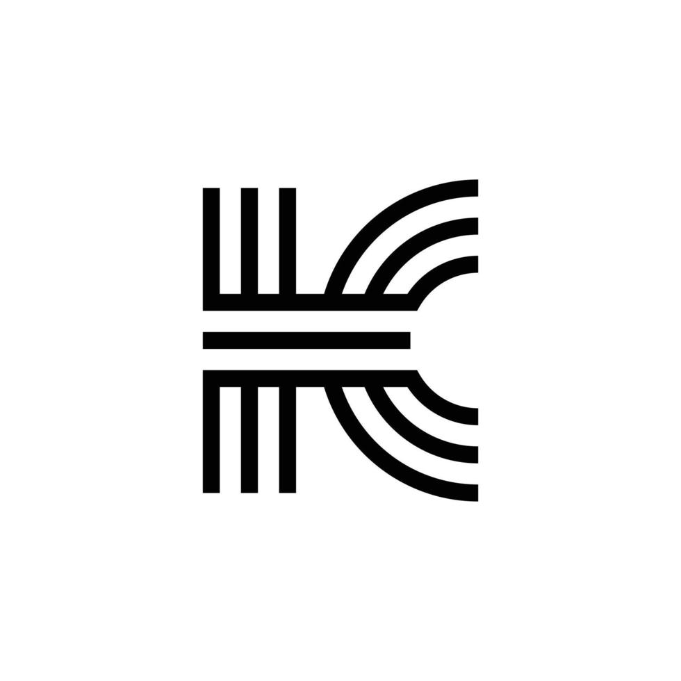 modernes monogramm-logo-design mit buchstabe k vektor
