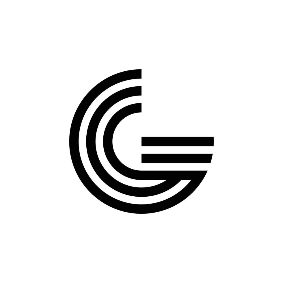 modernes monogramm-logo-design mit buchstabe g vektor