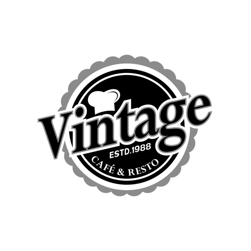 Vintage Food- und Restaurant-Logo-Vektorvorlage vektor