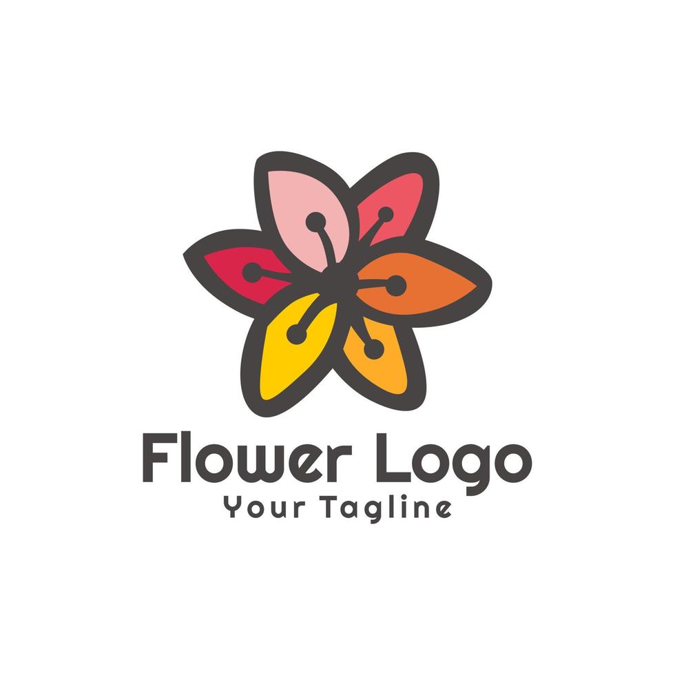 kreative Blumen-Logo-Vorlage vektor