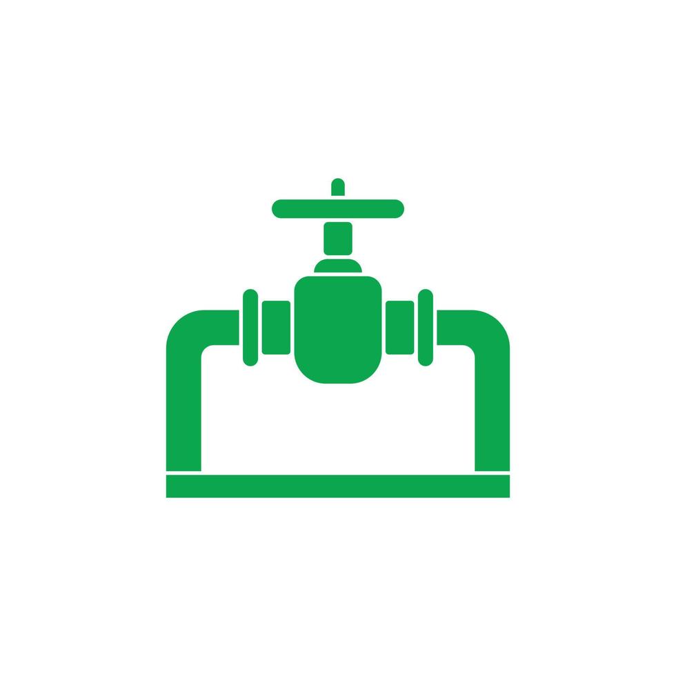 eps10 grünes Vektor-Pipeline-Solid-Symbol isoliert auf weißem Hintergrund. Wasserleitungssymbol in einem einfachen, flachen, trendigen, modernen Stil für Ihr Website-Design, Logo, Piktogramm und mobile Anwendung vektor