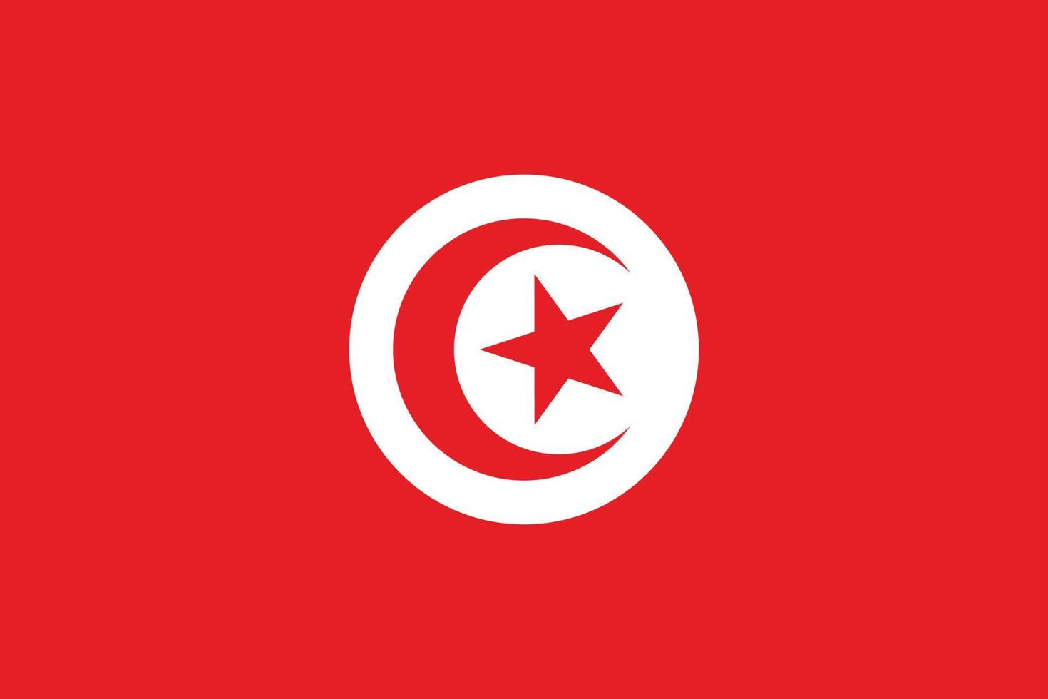 de nationell flagga av tunisien. tunisisk flagga vektor illustration