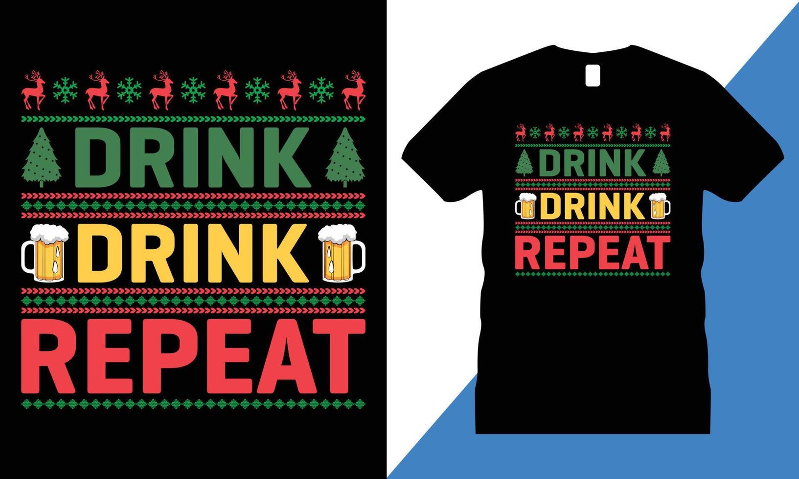 weihnachtsgrafik t-shirt design vektor. Santa, fröhlich, Pullover, hässlich, Muster, Geschenk, Karte, Party, vektor