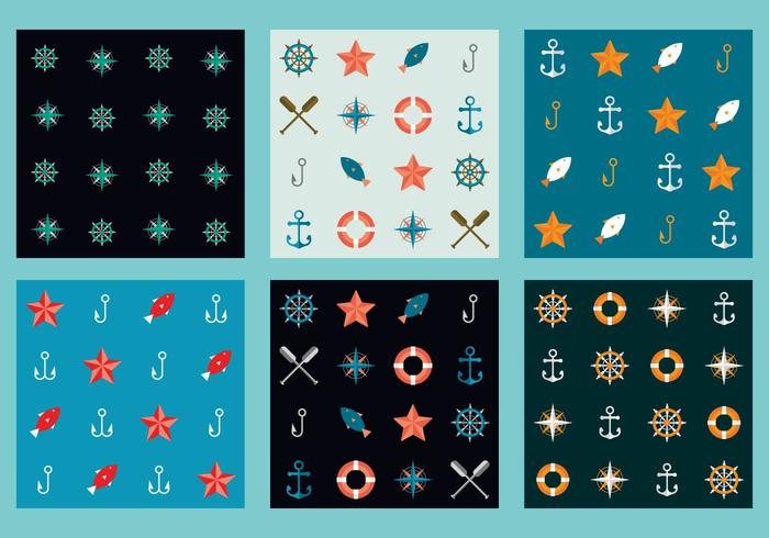 Gratis Marine Vector Patterns 6