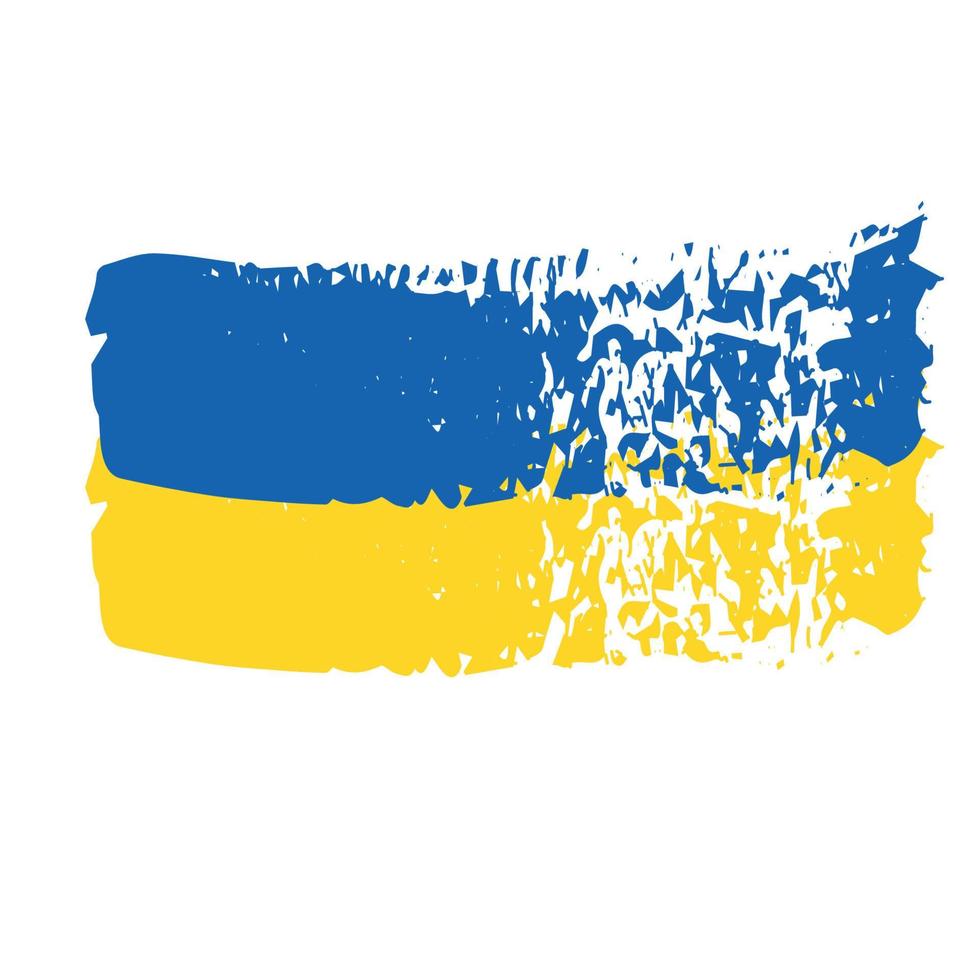 Ukraine-Flagge. Flagge der Ukraine. Nationales Symbol. krise im ukraine-konzept. vektorillustration lokalisiert auf weiß. mit der ukraine stehen vektor