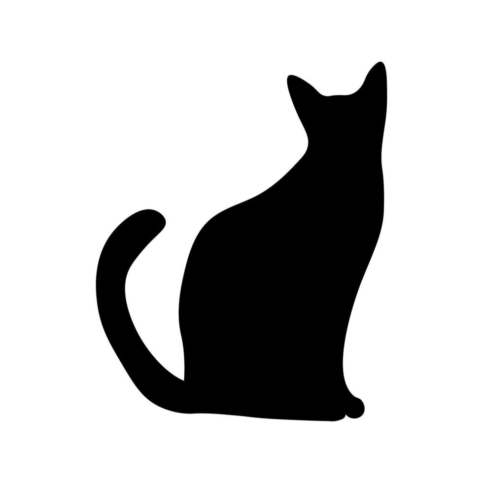 schwarze Silhouette Katze, tolles Design für jeden Zweck vektor