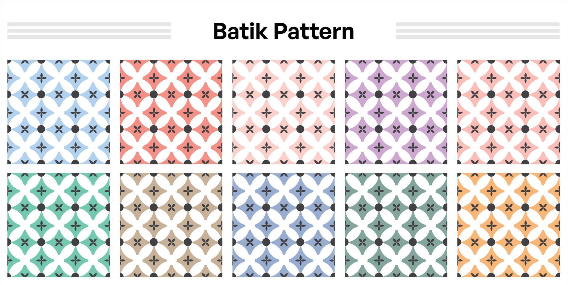 sömlös modern mönster batik för textil- ändamål med olika Färg och mönster vektor