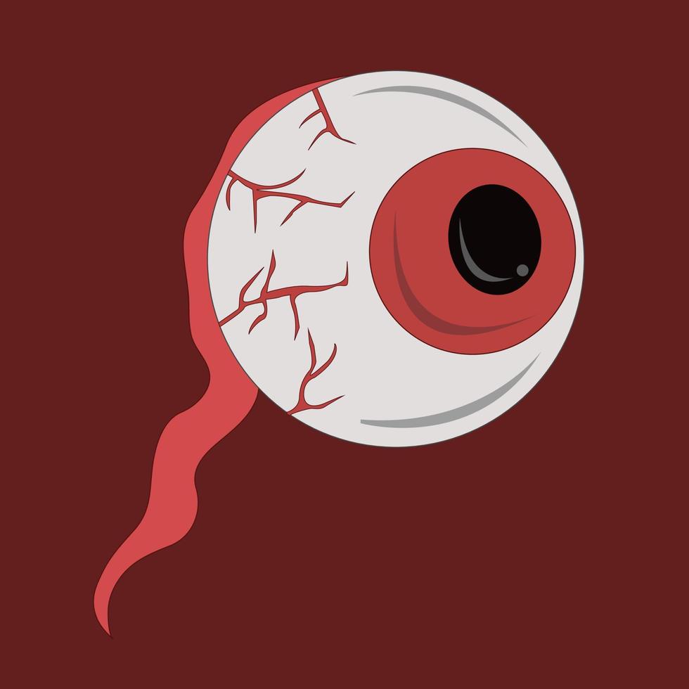 skrämmande halloween eyeball vektor illustration för grafisk design och dekorativ element