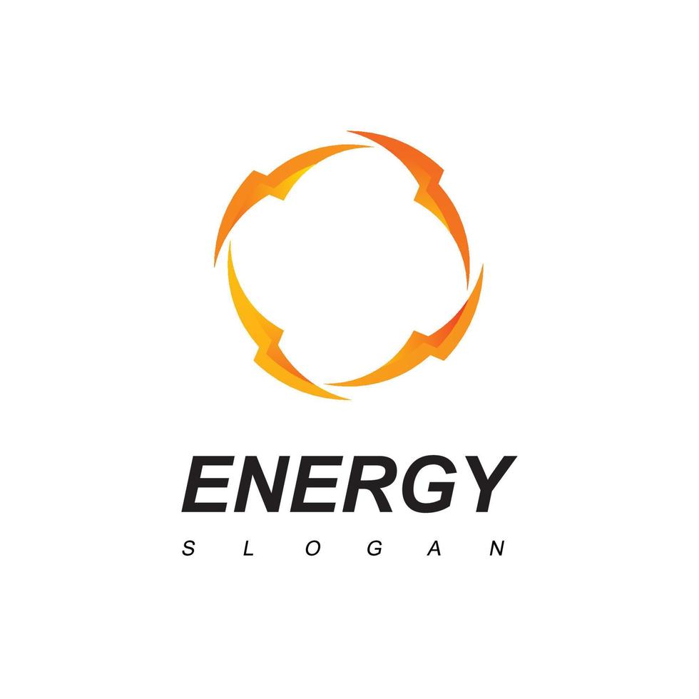 Energie-Logo-Vorlage mit Bolzensymbol vektor