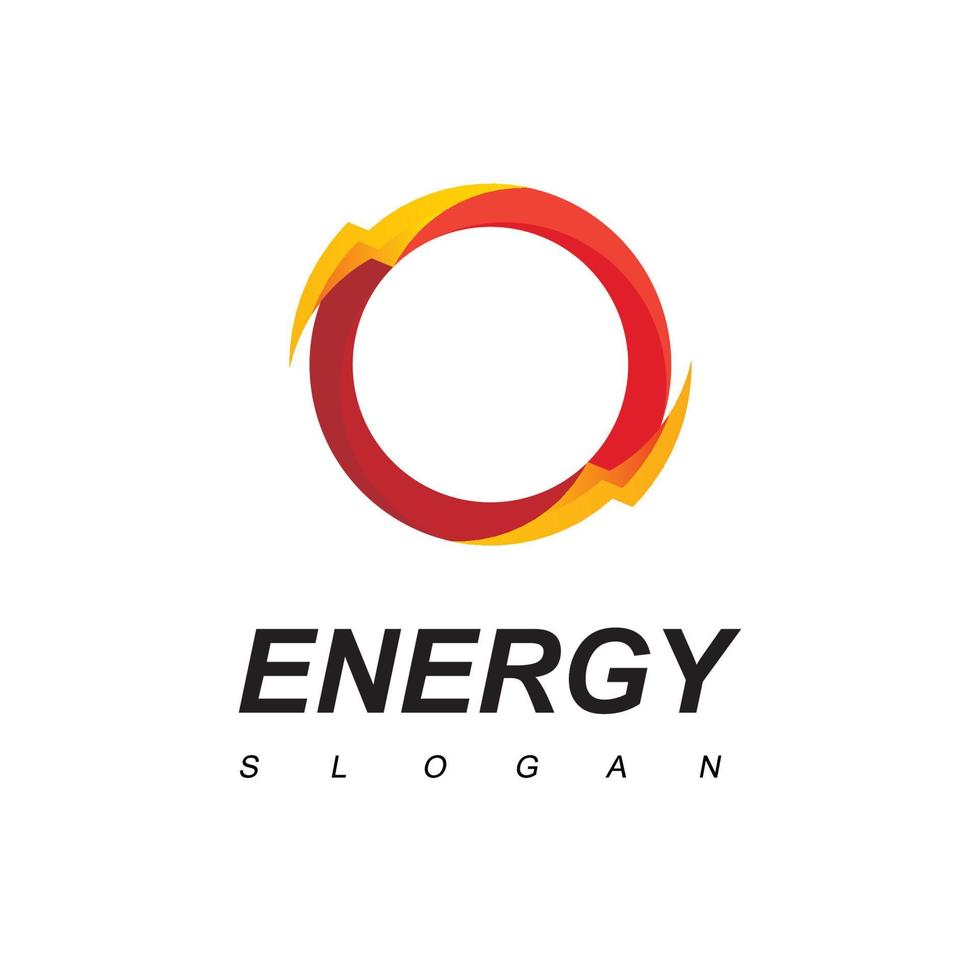 Energie-Logo-Vorlage mit Bolzensymbol vektor