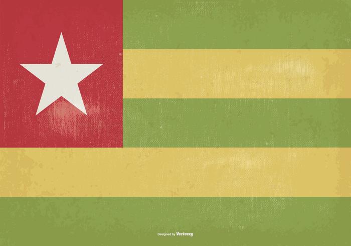 Vintage Togo Flagga Illustration vektor