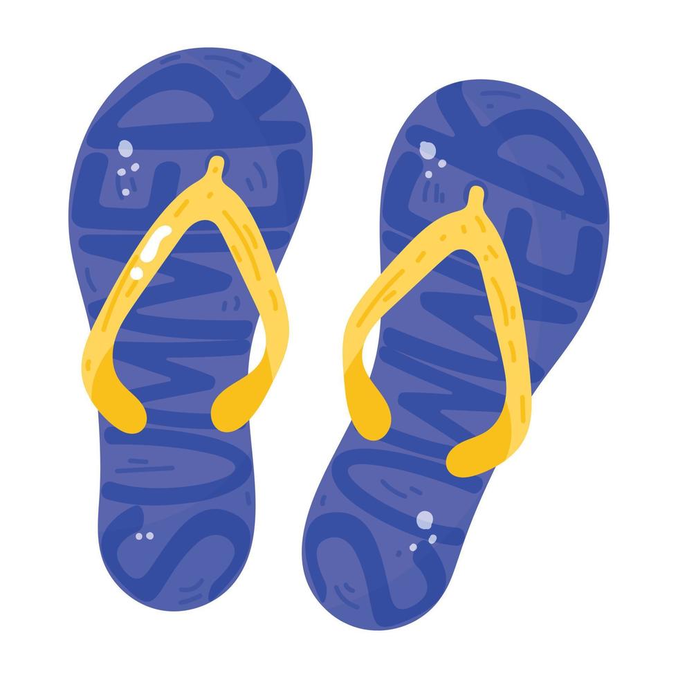 ein Premium-Sticker-Icon von Flip-Flops vektor