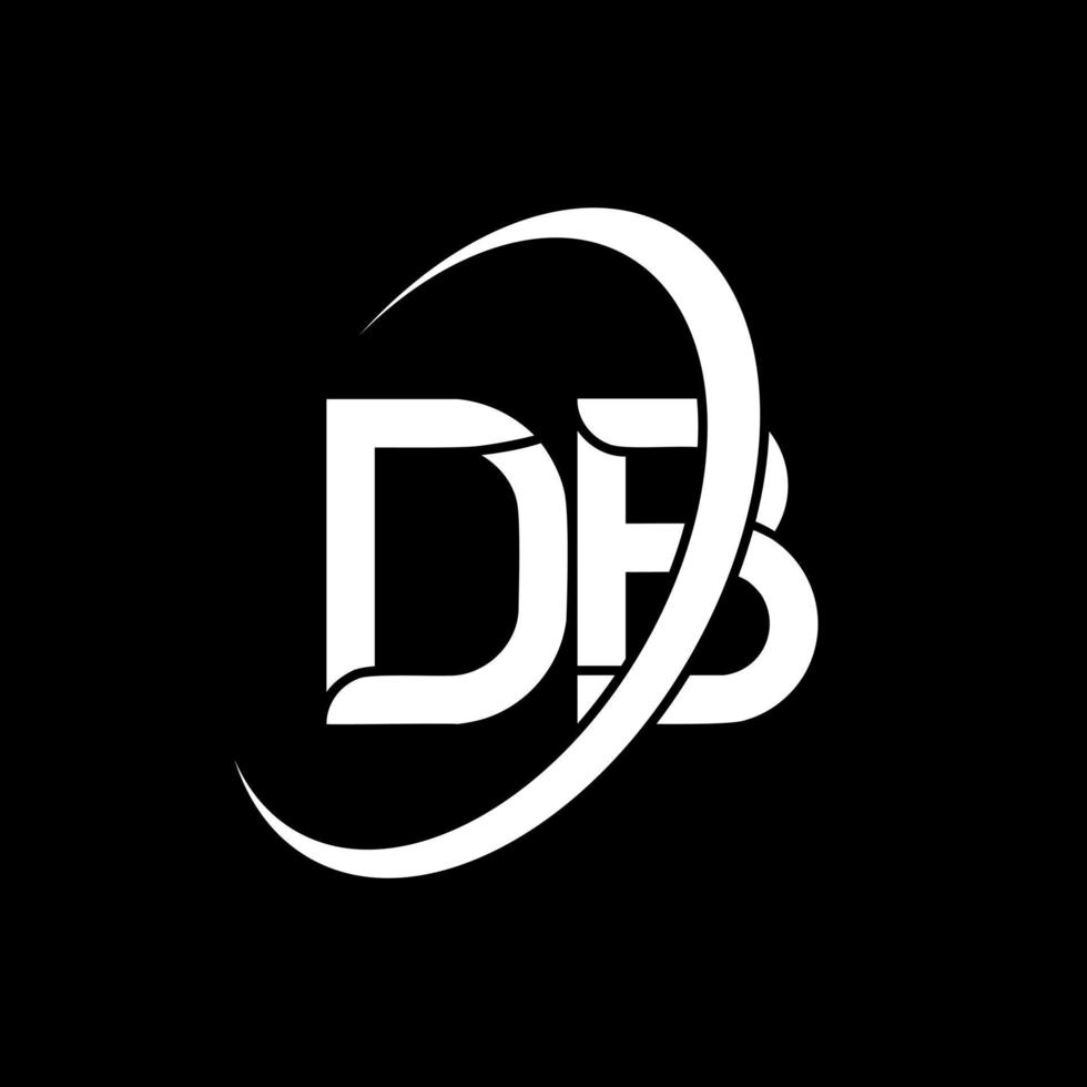 db logotyp. d b design. vit db brev. db brev logotyp design. första brev db länkad cirkel versal monogram logotyp. vektor
