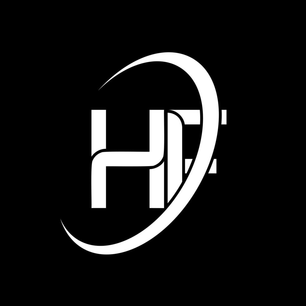 hf logotyp. h f design. vit hf brev. hf brev logotyp design. första brev hf länkad cirkel versal monogram logotyp. vektor