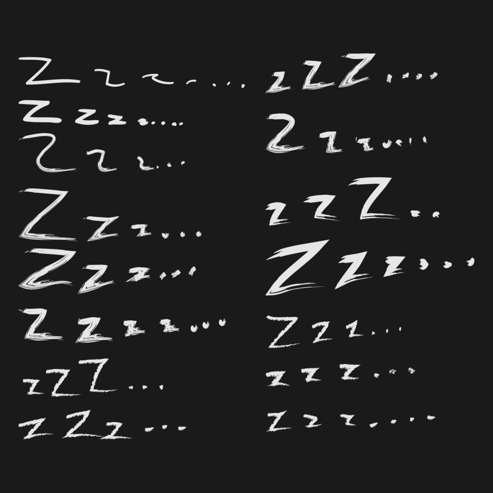 handgezeichnetes Zzz-Symbol für Schlaf im Doodle-Stil vektor