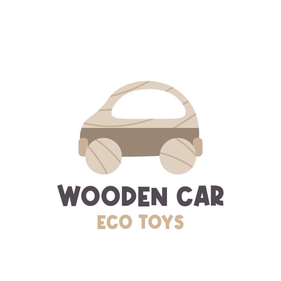 miljövänlig trä- leksak vektor illustration logotyp