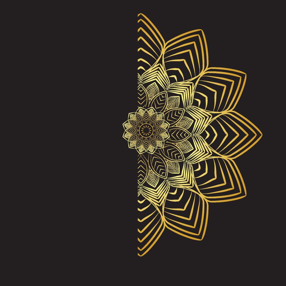 Luxus-Mandala-Design-Hintergrund vektor