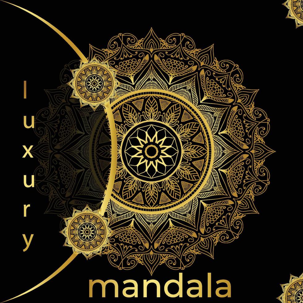 Luxus-Mandala-Hintergrunddesign vektor