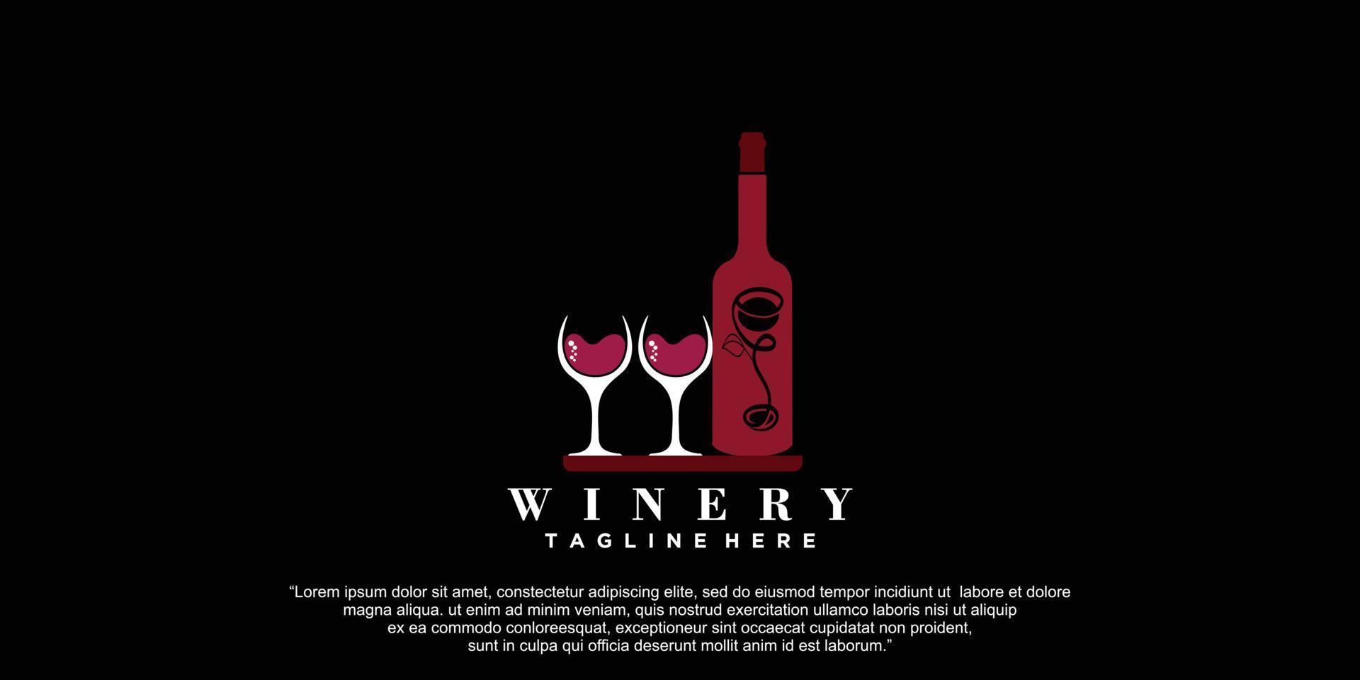 Wein-Logo-Icon-Design-Vorlage Vektor-Illustration Premium-Vektor vektor