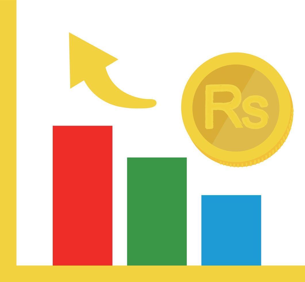 nepal hand dragen flagga nepalesiska rupee hand dragen vektor