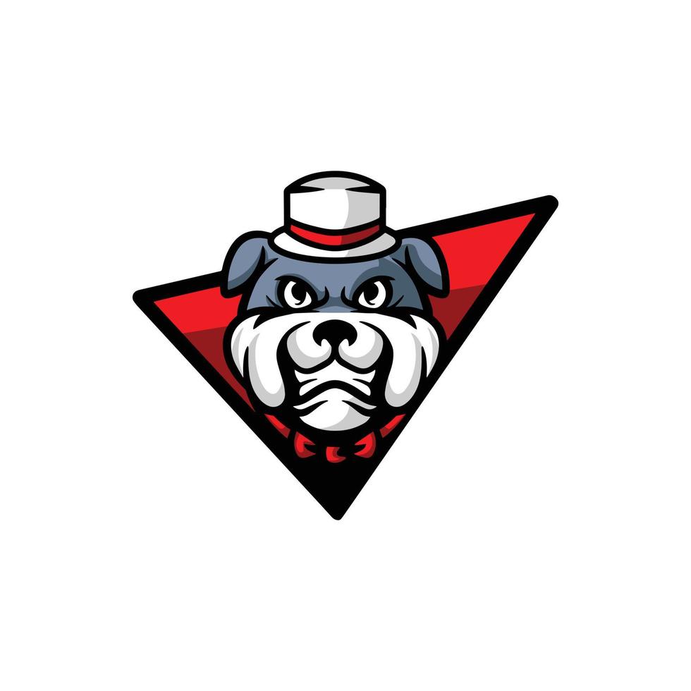 Hundecharakter-Logo im Mafia-Stil. vektor