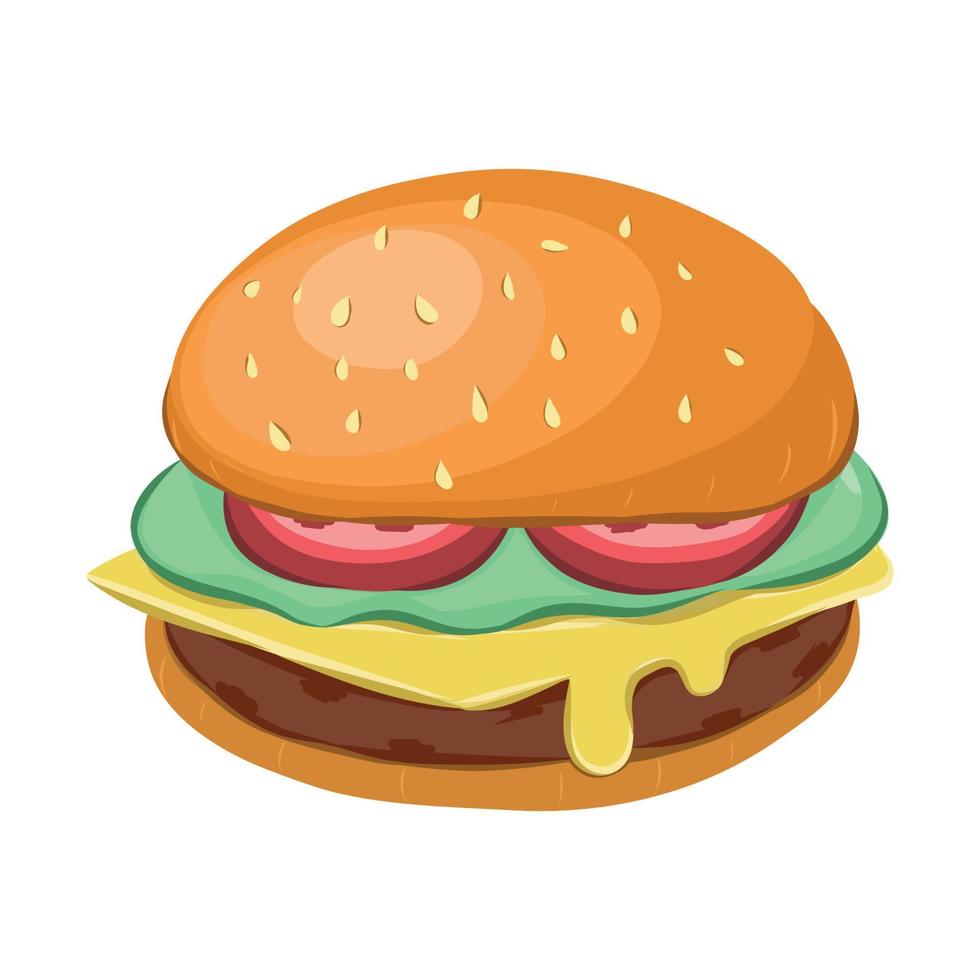 vektor illustration hamburgare ostburgare snabb mat
