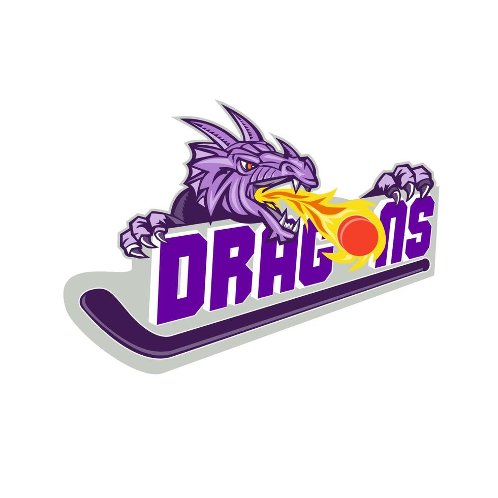 drake brand puck hockey pinne retro vektor