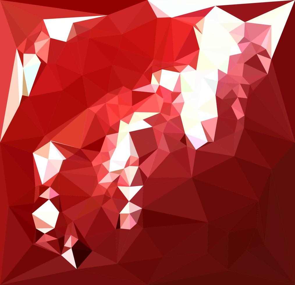 coquelicot röd abstrakt låg polygon bakgrund vektor