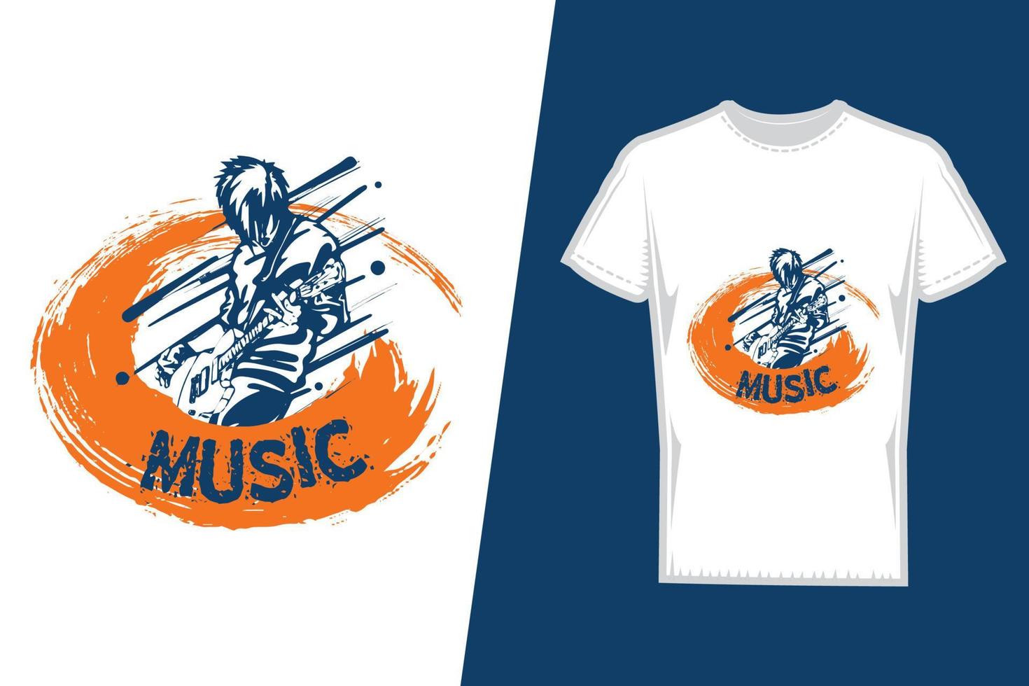 Musik-T-Shirt-Design. Musik-T-Shirt-Design-Vektor. für T-Shirt-Druck und andere Zwecke. vektor