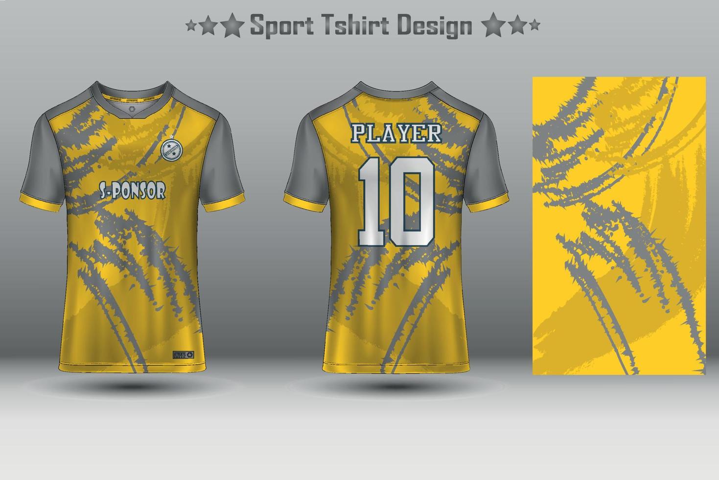 Fußballtrikot-Mockup-Fußballtrikot-Design-Sublimationssport-T-Shirt-Design-Kollektion für Rennen, Radfahren, Spiele, Motocross vektor