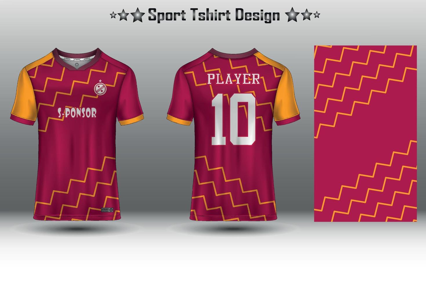 fotboll jersey mockup, fotboll jersey mockup, cykling jersey attrapp och sport jersey attrapp med abstrakt geometrisk mönster fri vektor