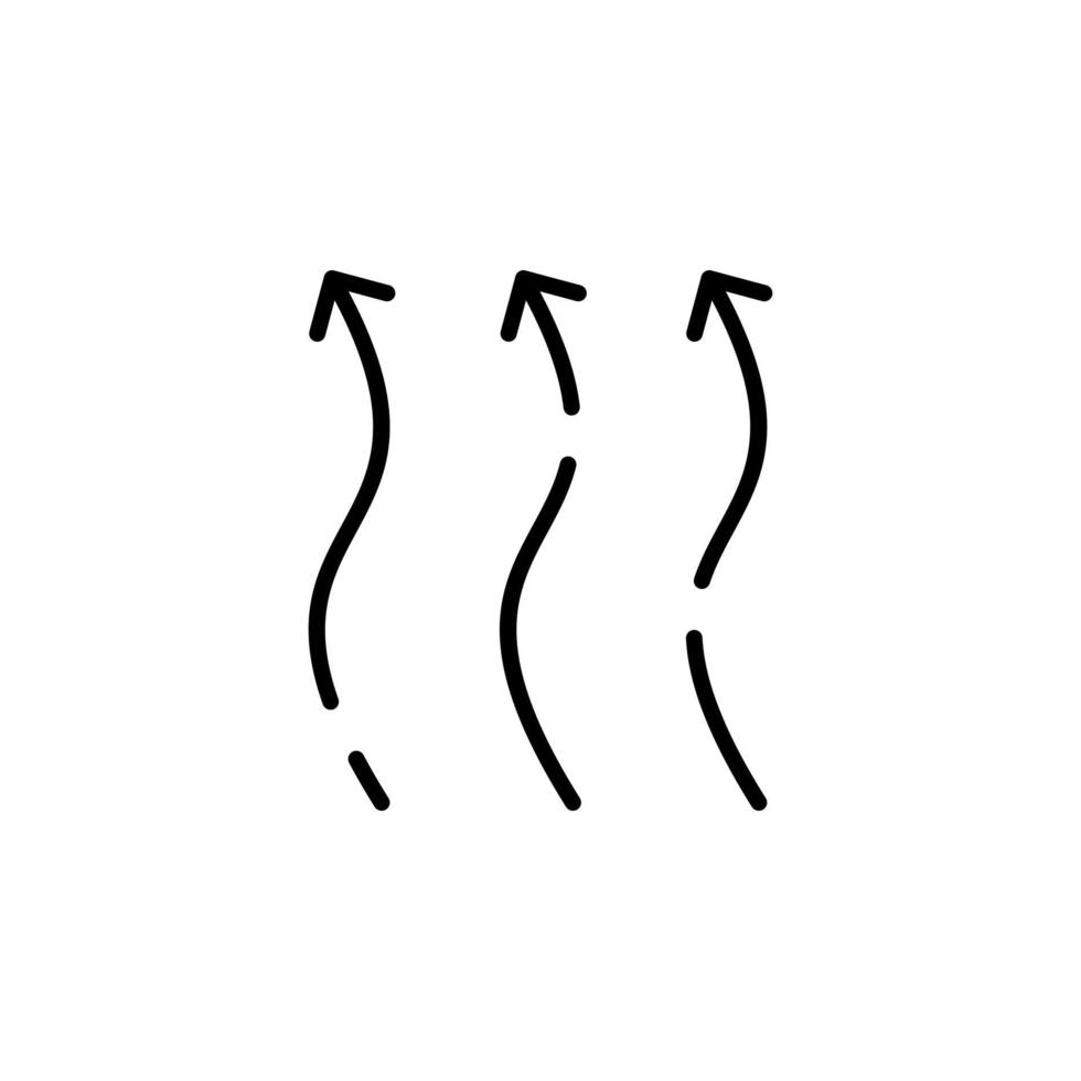 vind, luft prickad linje ikon vektor illustration logotyp mall. lämplig för många syften.