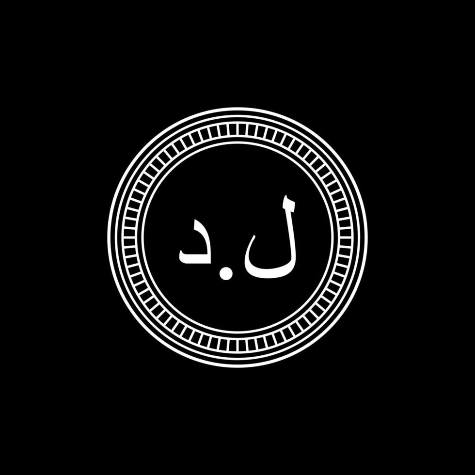 libyen valuta ikon symbol, libyska dinar, lyd. vektor illustration
