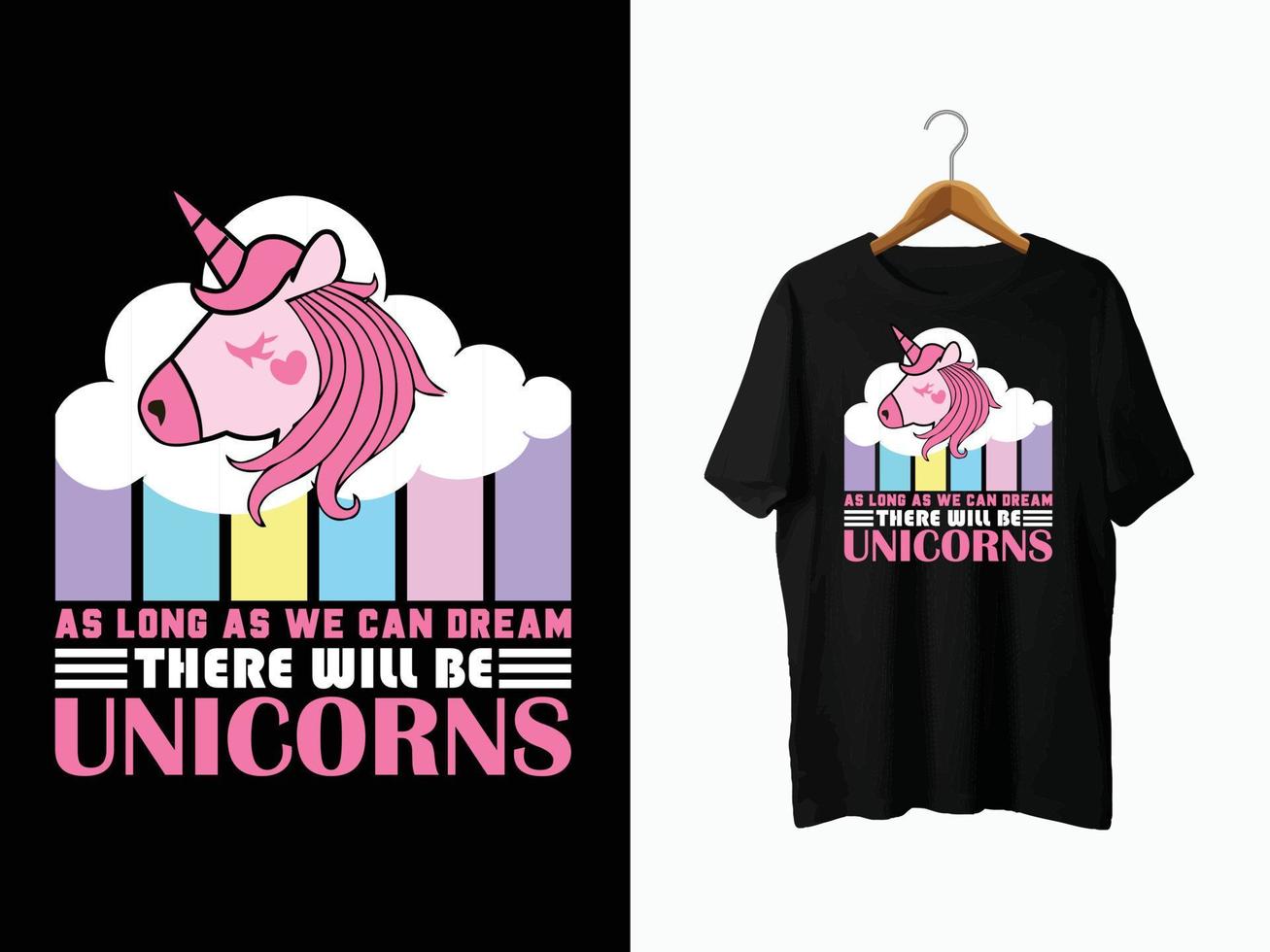 Einhorn-T-Shirt-Design vektor