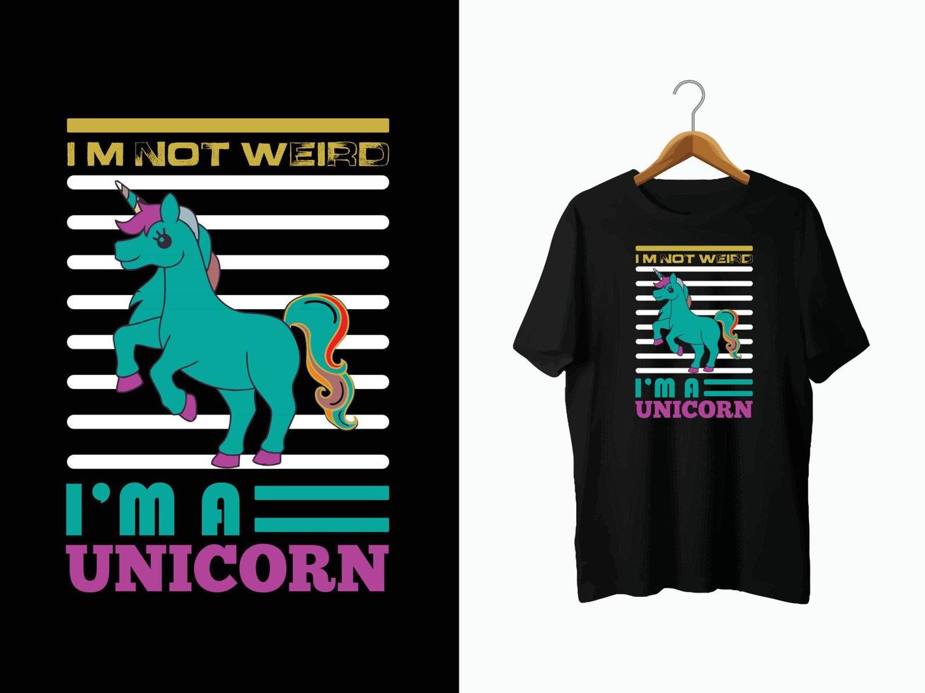 unicorn t-shirt design vektor